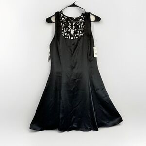 Vtg Jessica McClintock Collection Cocktail Dress 90s Y2K LBD Lace Goth NOS Sz 12